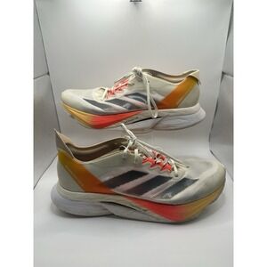 Adidas Adizero Boston 12 Lightstrike Pro Ivory Metallic Solar Red Sz Womens 11